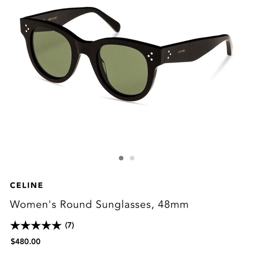 Celine Women's Round Black Sunglasses